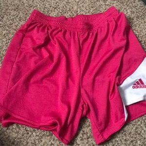 Pink adidas shorts